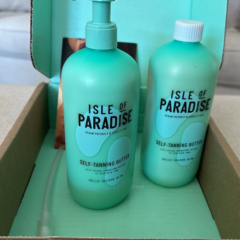 Isle of Paradise Self-Tanning Body Butter Set of 2 New in Box 16.9 ounces